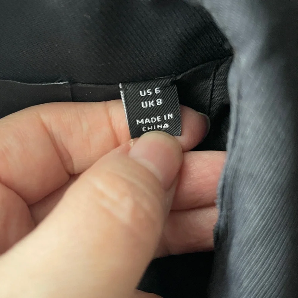 Carlisle Black Trench Coat with Belted Waist - Picture 13 of 15